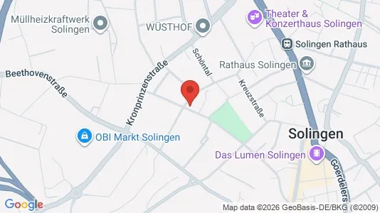 Apartments for rent i Solingen - kort over placeringen