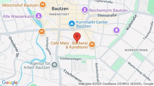 Apartments for rent i Bautzen - kort over placeringen