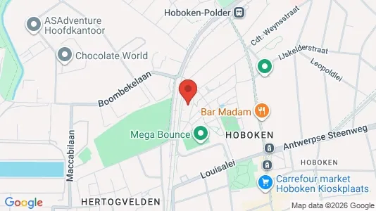 Apartments for rent i Antwerp Hoboken - kort over placeringen
