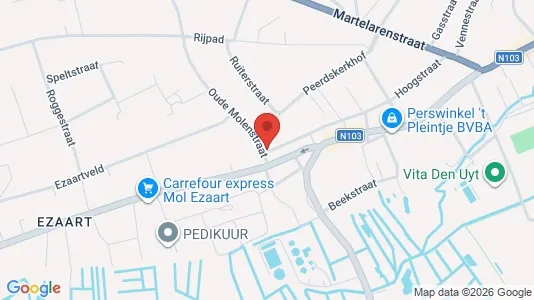 Apartments for rent i Mol - kort over placeringen