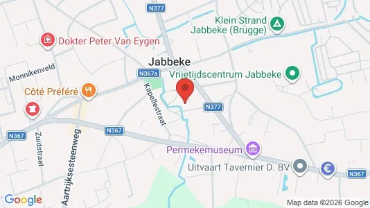 Apartments for rent i Jabbeke - kort over placeringen