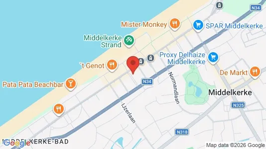 Apartments for rent i Middelkerke - kort over placeringen