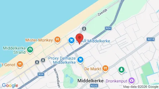 Apartments for rent i Middelkerke - kort over placeringen