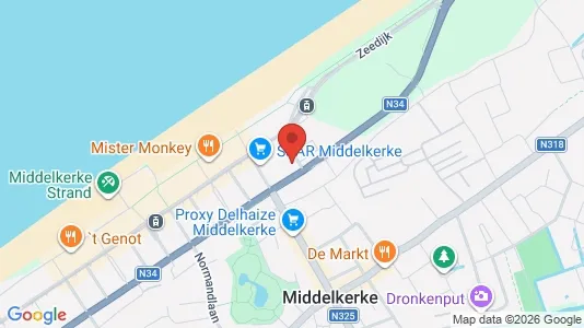 Apartments for rent i Middelkerke - kort over placeringen