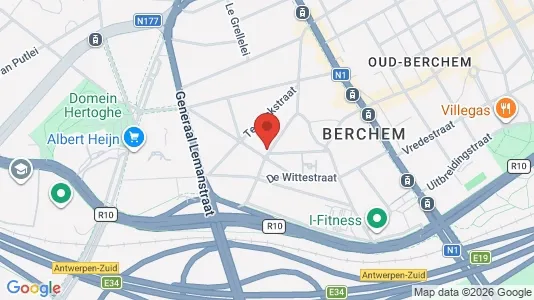 Apartments for rent i Antwerp Berchem - kort over placeringen