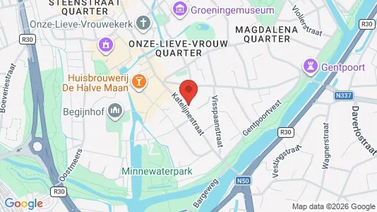 Apartments for rent i Brugge - kort over placeringen