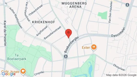 Apartments for rent i Antwerp Deurne - kort over placeringen