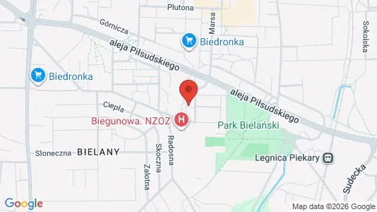 Apartments for rent i Legnica - kort over placeringen