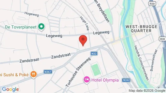 Apartments for rent i Brugge - kort over placeringen
