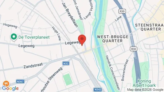 Apartments for rent i Brugge - kort over placeringen