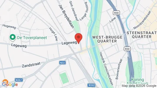 Apartments for rent i Brugge - kort over placeringen