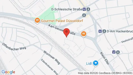 Apartments for rent i Dusseldorf - kort over placeringen
