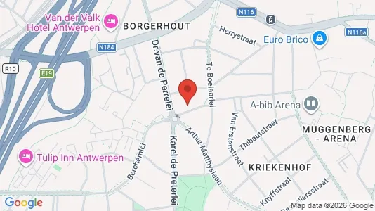 Apartments for rent i Antwerp Borgerhout - kort over placeringen