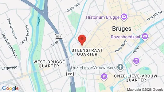 Apartments for rent i Brugge - kort over placeringen
