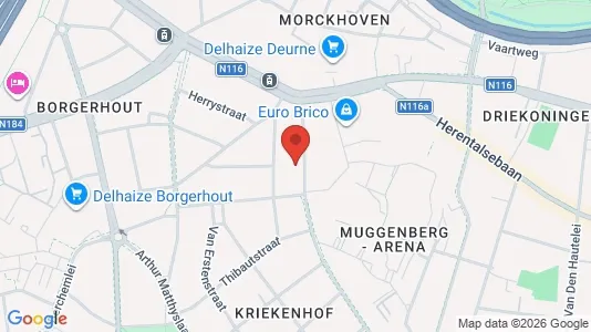 Apartments for rent i Antwerp Deurne - kort over placeringen