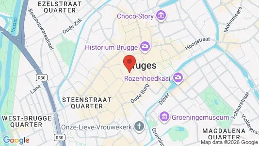Apartments for rent i Brugge - kort over placeringen