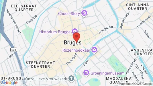 Apartments for rent i Brugge - kort over placeringen