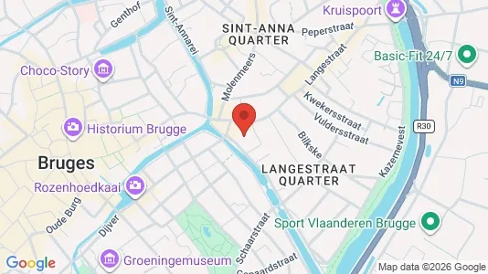 Apartments for rent i Brugge - kort over placeringen