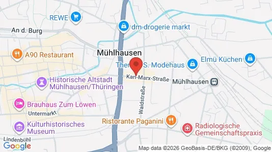 Apartments for rent i Unstrut-Hainich-Kreis - kort over placeringen