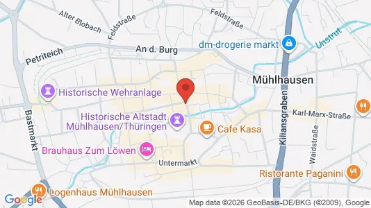 Apartments for rent i Unstrut-Hainich-Kreis - kort over placeringen
