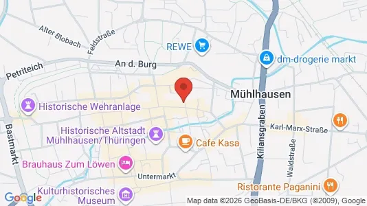 Apartments for rent i Unstrut-Hainich-Kreis - kort over placeringen