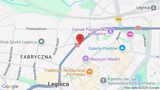 Apartments for rent i Legnica - kort over placeringen