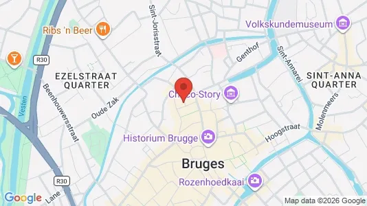 Apartments for rent i Brugge - kort over placeringen