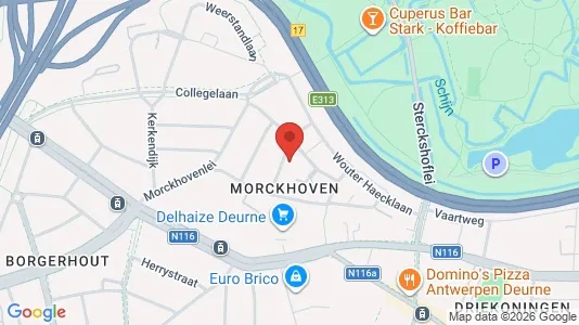 Apartments for rent i Antwerp Deurne - kort over placeringen