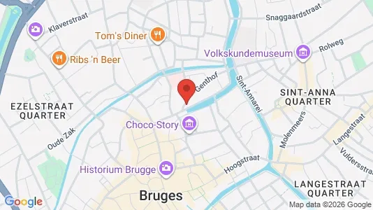 Apartments for rent i Brugge - kort over placeringen