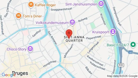 Apartments for rent i Brugge - kort over placeringen