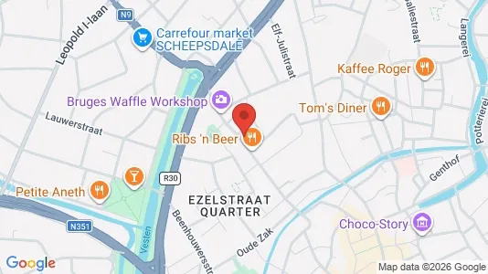 Apartments for rent i Brugge - kort over placeringen