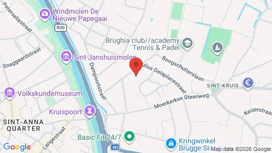 Apartments for rent i Brugge - kort over placeringen