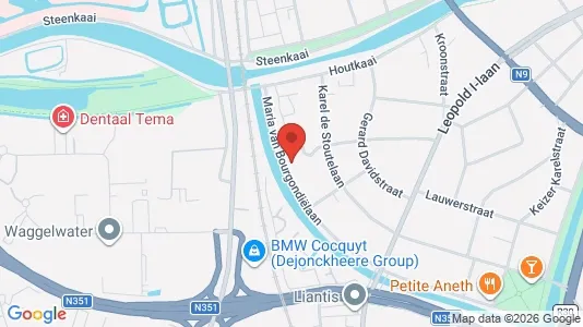 Apartments for rent i Brugge - kort over placeringen