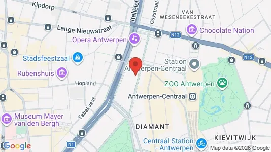 Apartments for rent i Stad Antwerp - kort over placeringen