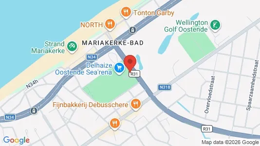 Apartments for rent i Oostende - kort over placeringen