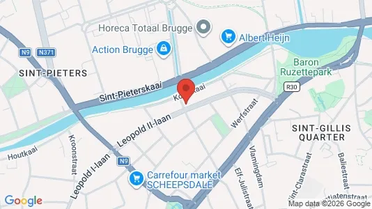 Apartments for rent i Brugge - kort over placeringen