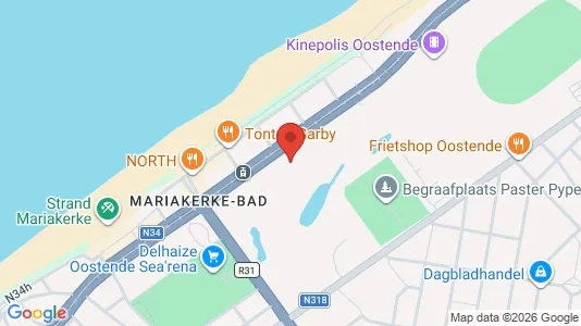 Apartments for rent i Oostende - kort over placeringen
