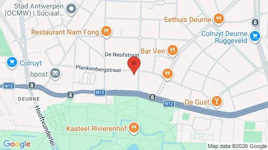 Apartments for rent i Antwerp Deurne - kort over placeringen