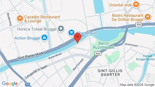 Apartments for rent i Brugge - kort over placeringen