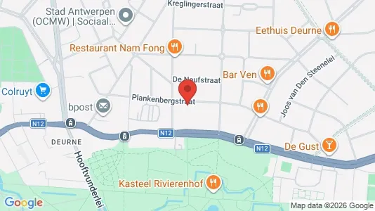 Apartments for rent i Antwerp Deurne - kort over placeringen