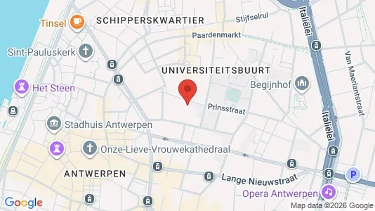 Apartments for rent i Stad Antwerp - kort over placeringen
