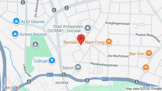 Apartments for rent i Antwerp Deurne - kort over placeringen