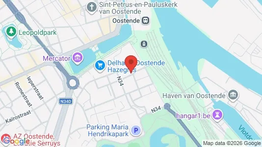 Apartments for rent i Oostende - kort over placeringen