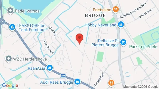 Apartments for rent i Brugge - kort over placeringen