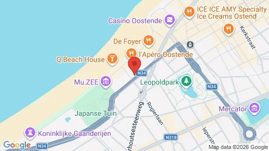 Apartments for rent i Oostende - kort over placeringen