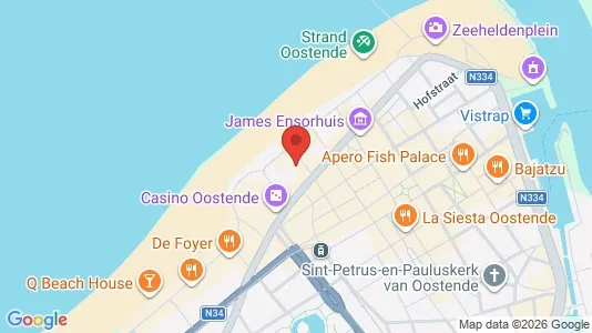 Apartments for rent i Oostende - kort over placeringen