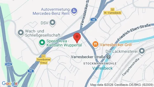 Apartments for rent i Wuppertal - kort over placeringen
