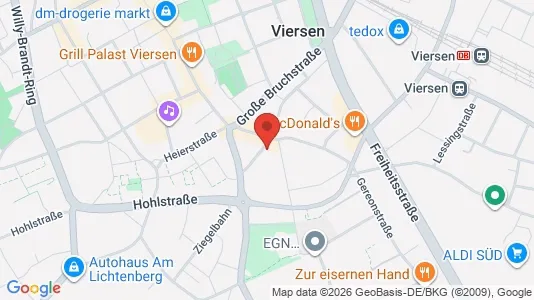Apartments for rent i Viersen - kort over placeringen
