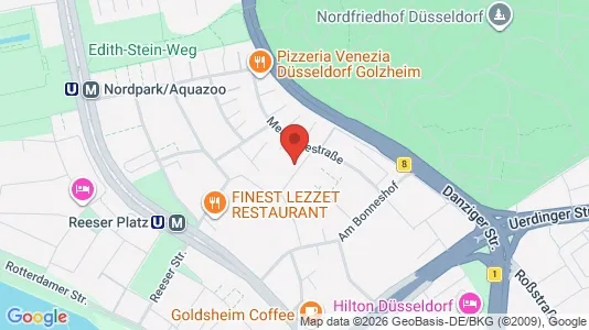 Apartments for rent i Dusseldorf - kort over placeringen