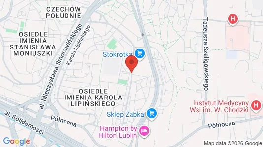 Rooms for rent i Lublin - kort over placeringen